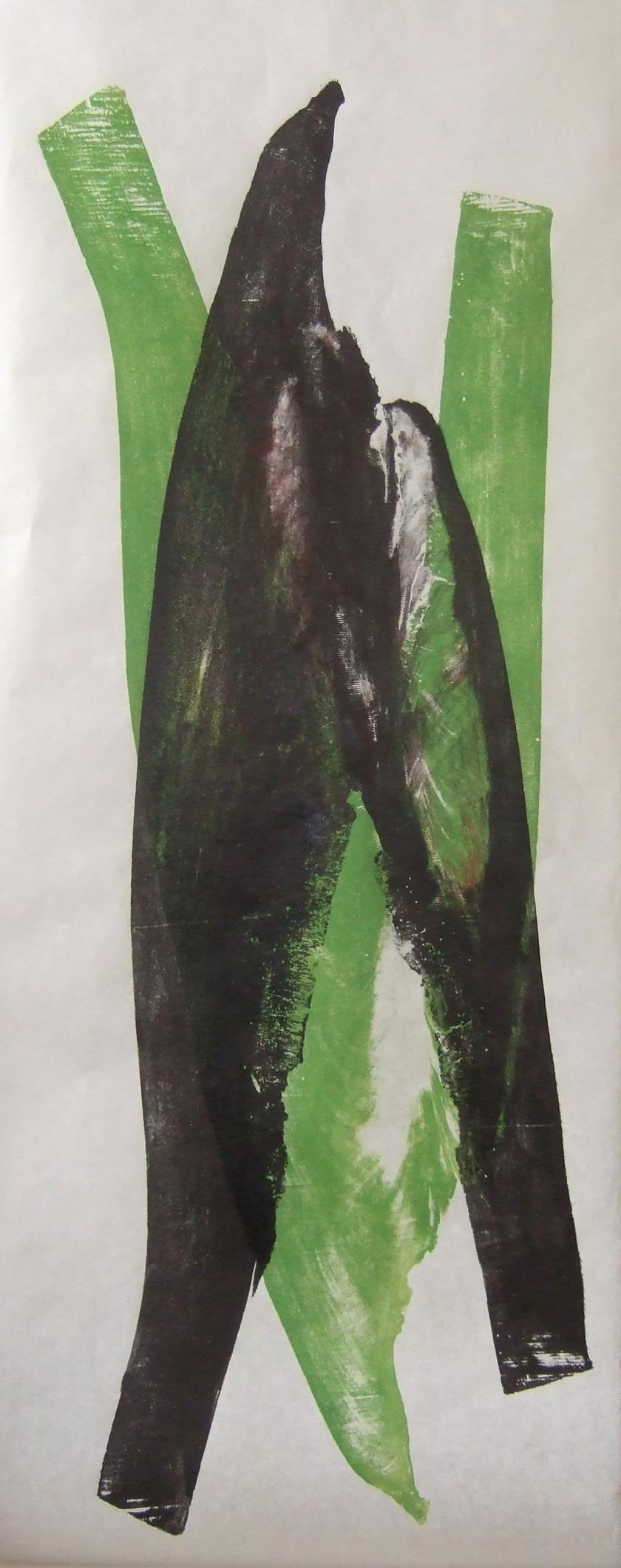 Zwei Farbolzschnitt 40x80 cm, 2018