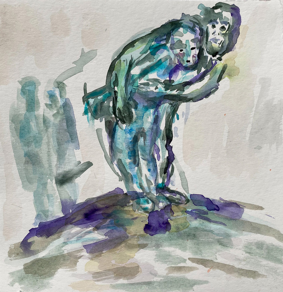 Aus der Serie No hard feelings 2012-21“, Aquarell