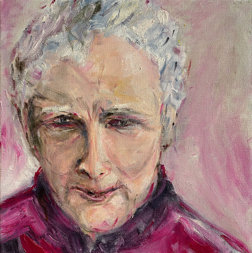 Aus der Serie Köpfe 2018-2021, Öl auf Leinwand, 30x30 cm